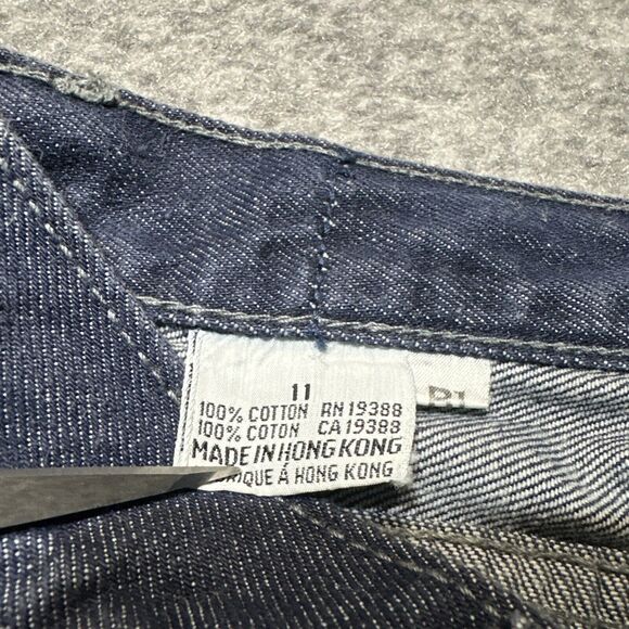 Vintage Pentimento Wide Leg Cuffed Jeans Womens Sz 11 Blue Dark Wash Retro Denim - Picture 8 of 8